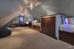 Loft Bedroom with Twin Beds and TV Area